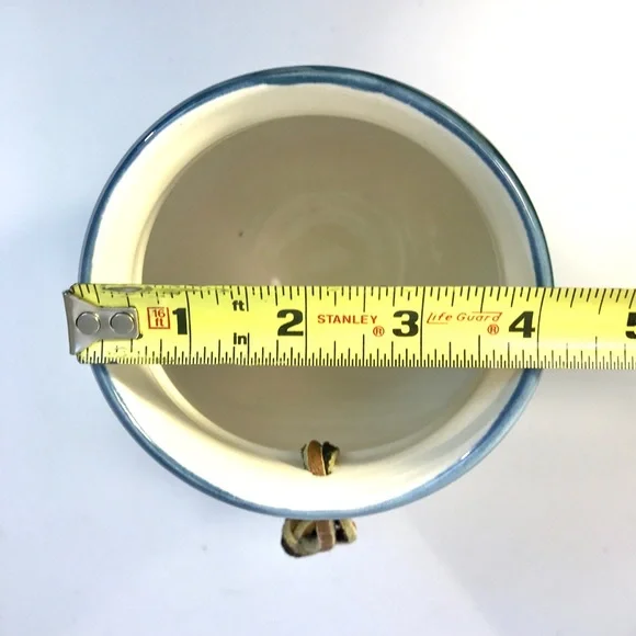 Art Pottery Wall Pocket Vase 6” Blue Daisy Flower Arts North Nova Scotia - Picture 7 of 10